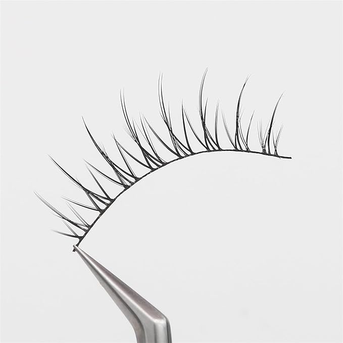 outopen Manga Lashes Natural Look Wispy Fluffy Asian Cosplay Eyelashes Spiky Japanese Anime Lashes 3D Short Fake Eyelash 10 Pairs Pack (D-Asian Style|10-12MM)