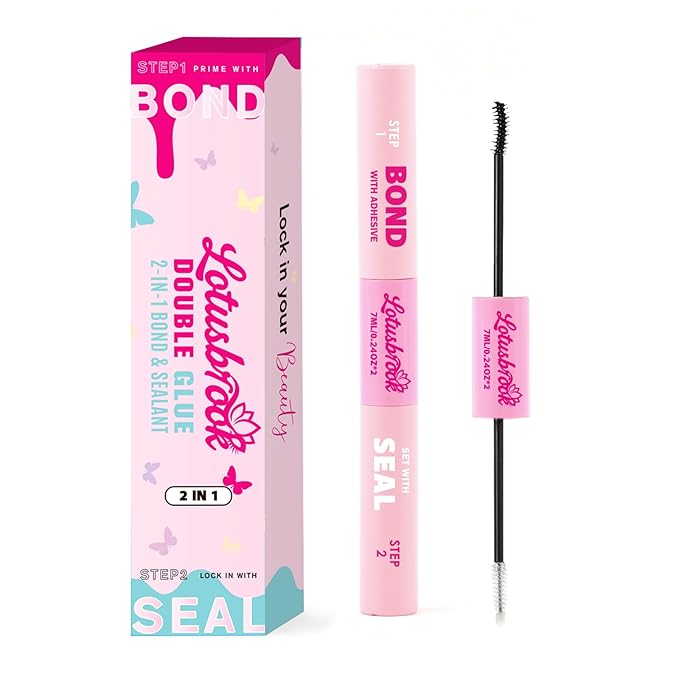 Lotusbrook 2-in-1 Lash Bond & Seal, Waterproof Long-Lasting Cluster Lash Glue, Sensitive Eye Friendly, Easy Apply & Remove