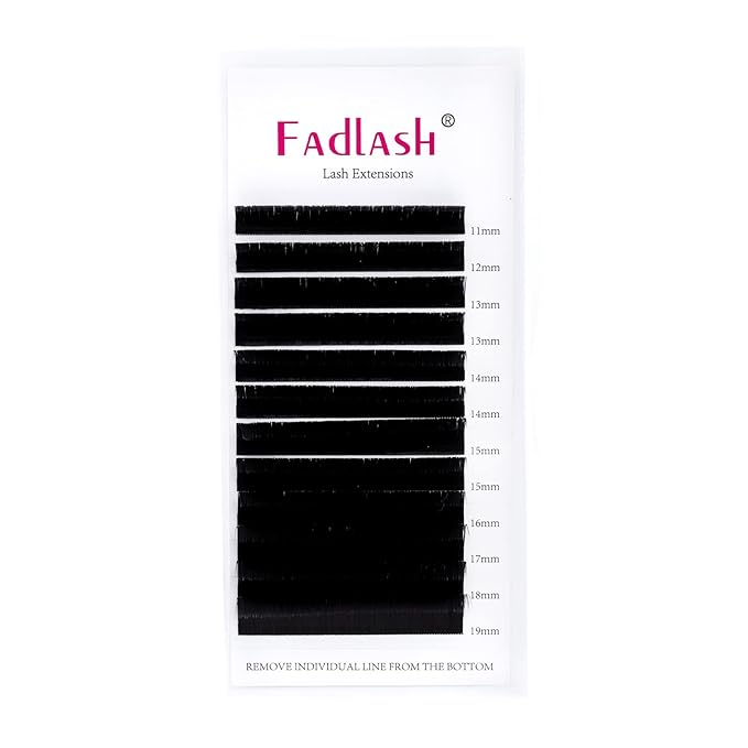 Eyelash Extension Easy Fan Volume Lashes 0.03-0.10mm C D CC DD L Curl 8-30mm Length Volume Lash Extensions Self Fanning Eyelash Extensions (0.07-CC, 11-19mm Mix)