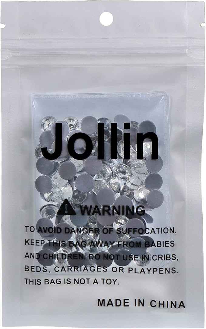 Jollin 144pcs Hotfix Rhinestones Flatback Crystal Rhinestones for Crafts Crafting Clothes Shoes DIY Decorations, SS40(8.4mm), Crystal