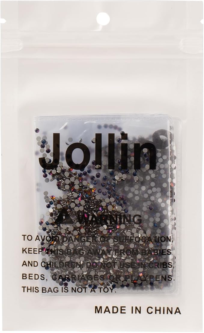 Jollin Glue Fix Crystal Flatback Rhinestones Glass Diamantes Gems for Crafting Nail Art Crafts Decorations Clothes Shoes 2.0mm (ss6 2880pcs, Blue Blaze)