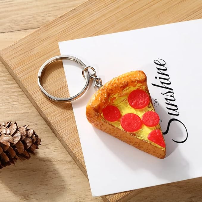HSYHERE Men Women Creative Interesting Novelty Stylish Mini Simulated Food Orange Shrimp Keychain Key-ring Pendant