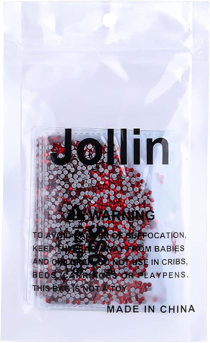 Hot Fix Crystal Flatback Rhinestones Glass Diamantes Gems 2.0mm(6ss 2880pcs, Red)