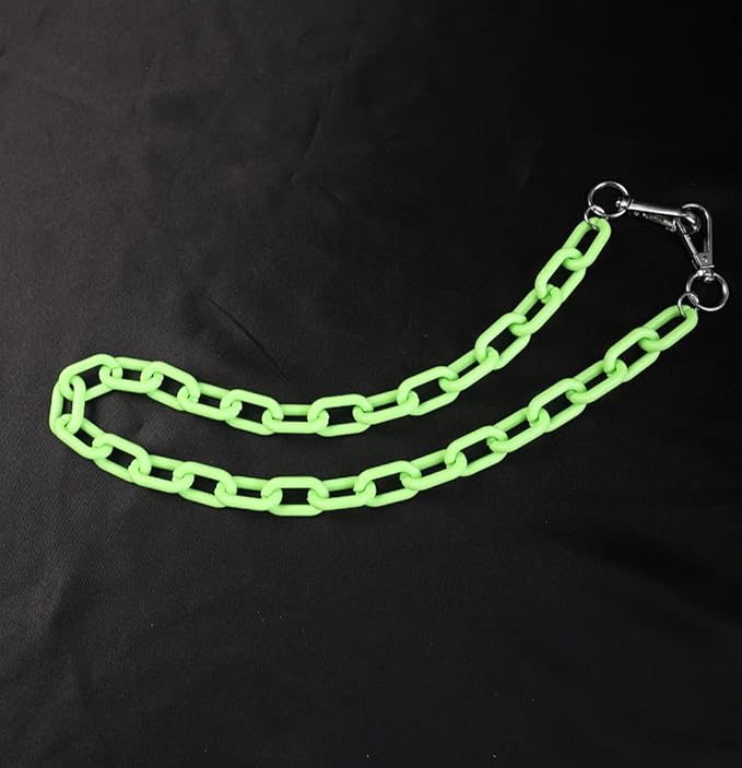 Sither Color Acrylic Jean Chains Wallet Chain Pocket Chain Belt Chains Keychain Hip Hop Punk Jean Pants Wallet Chains for Women and Men Gift on Halloween (green)