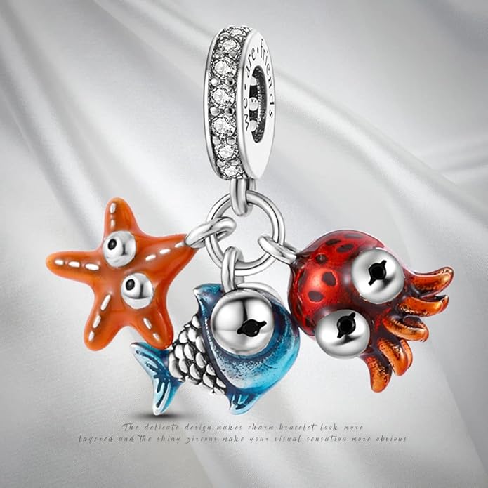 Pandach Animal Charm Bead fits Charms Bracelets for Woman-925 Sterling Silver Dangle Pendant Bead,Jewelry Beads Gifts for Women Bracelet&Necklace
