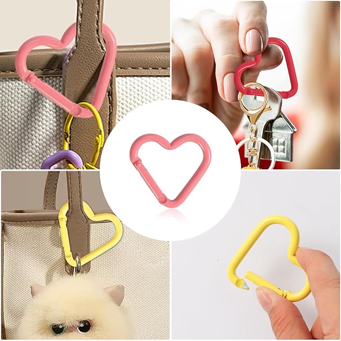 6Pack Carabiners Hook Clips Camping Accessories,Versatile Aluminum Key Holder for Outdoor Travel and Daily