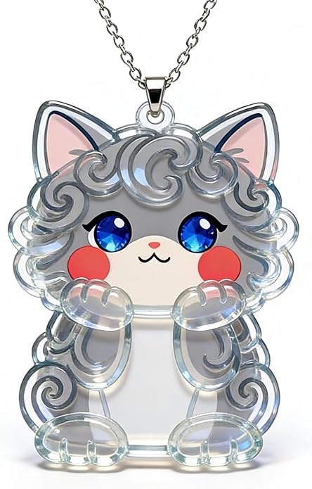 Trendy Cartoon Cat Necklace - Sturdy Alloy Chain, Colorful Acrylic Kitten Pendant, Ideal Gift for Cat Enthusiasts and Casual Outfits