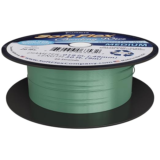 Soft Flex 49 Strand Beading Wire - Medium 0.19 Diameter - 30 Feet Nylon Design Wire