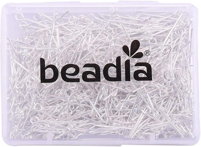 Open Eye Pins Silver Head Pins for DIY Jewelry Making 20mm 500pcs