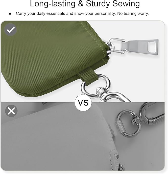 Babysun Mini Zip Around Dual Pouch Wristlet With 2 Straps Wristlet Keychain Wallet for Women Coin Purse Small Cute for Teen Girl
