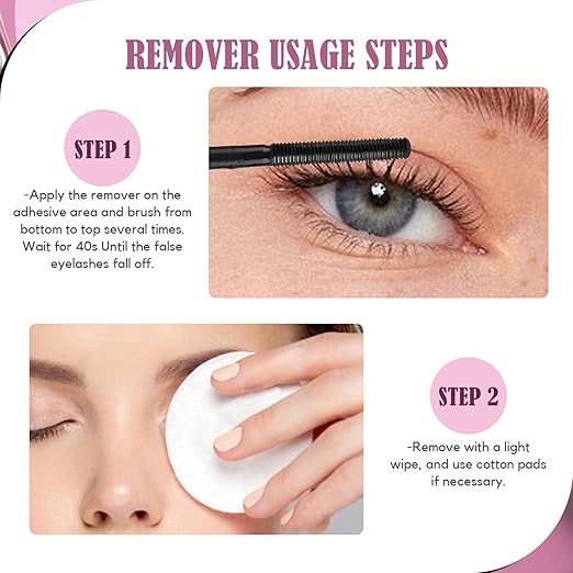 LA MAESII Lash Remover for Lash Clusters 5ML DIY Eyelash Extension Remover Clear Remover Gentle Formula for Sensitive Eyes