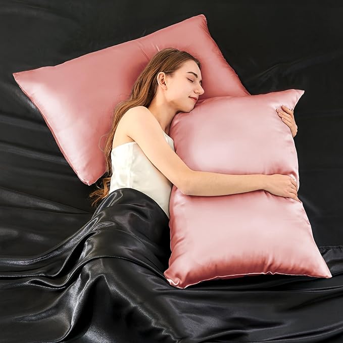 INFIIXSO Mulberry Silk Pillow Case King Size, Silk Pillowcase with Hidden Zipper 20"x36", Extraordinary Smooth and Soft Pillow Cases for Hair and Skin(Blush Pink, 1 Pack)
