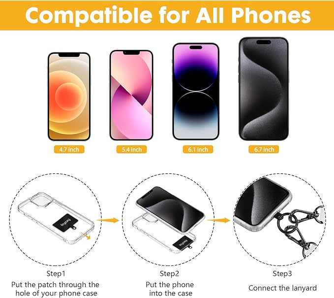 Phone Lanyard Crossbody, Dream Catcher Cell Phone Strap for Around The Neck Adjustable, Anti Theft Cute Lanyard for iPhone Case ID Holder Keys Accessories Travel Essential
