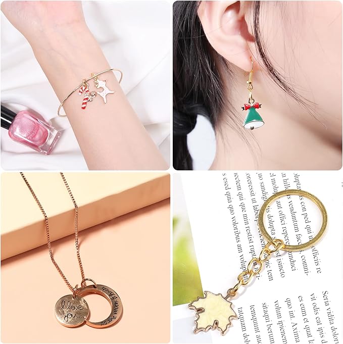 1000 Pcs 4mm Open Jump Rings Gold Plated Jump Rings for Jewelry Making Iron Made Single Ring Bulk for DIY Craft Earring Necklace Bracelet Pendant Choker Jewelry Making Findings