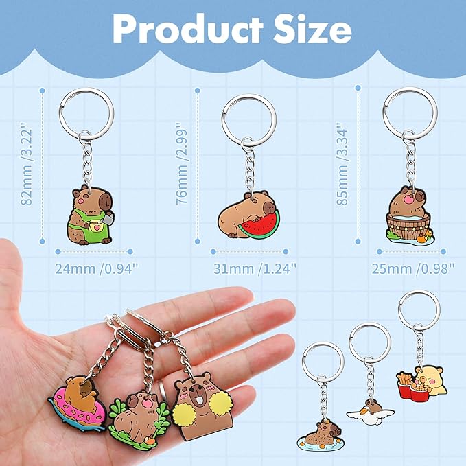 Keychains Bulk DIY Cute Keychain Charms Backpack Charms for Girls Backpack Keychains PVC Key Ring Party gifts