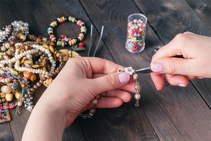 Paxcoo 1200Pcs Open Jump Rings and Lobster Clasps Jewelry Findings Kit with Pliers for Jewelry Making (Silver and Gold)