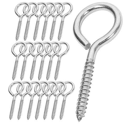 10PCS 2.75 inches Screw Eyes M4 304 Stainless Steel Eye Screws, Heavy Duty Screw, Eye Hooks Screw Eye Bolts Eye Hooks Screw, Indoor & Outdoor Uses (10, M4-2.75inch)