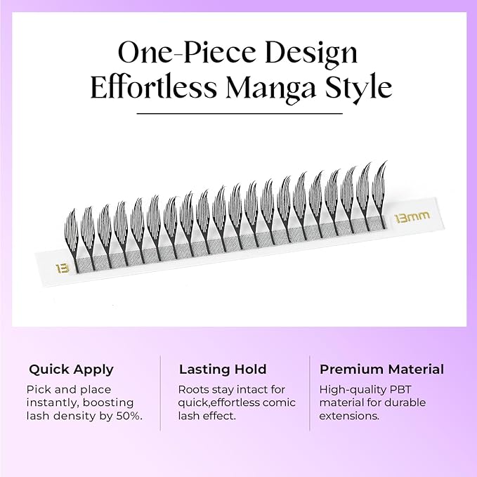 SAIGON LASH Feather Effect Promade Fans – 9D Wispy Volume Lashes, CC Curl 0.07, Mixed Length 6–13mm, Loose Handmade Extensions for Lash Artists (Black-CC-0.07-6 - 13mm)