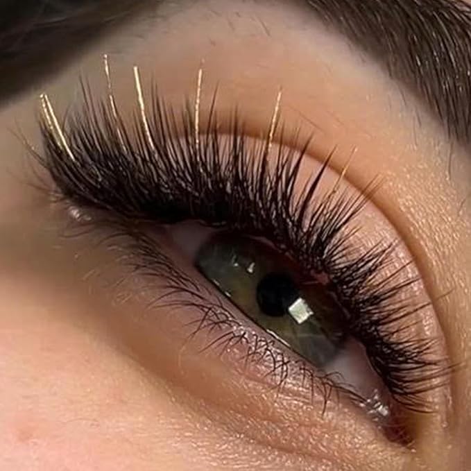 SAIGON LASH Eyelash Extensions, Mink Lash, Volume & Classic Lashes for Professionals, J/B/C/CC/D/L/M Curl, 4-15mm Length, Soft Korean PBT Fiber, 16 Rows Lash Tray (New Gold-CC-0.07-8-15mm)