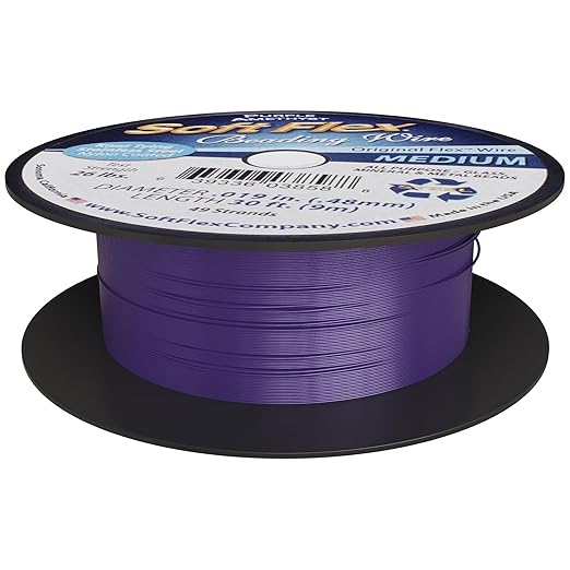 Soft Flex 49 Strand Beading Wire - Medium 0.19 Diameter - 30 Feet Nylon Design Wire