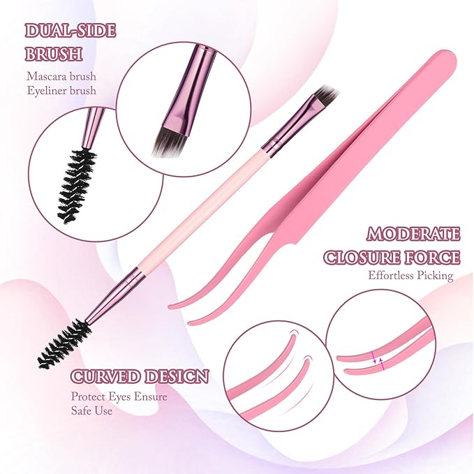 YIDUO Lash Clusters Kit with 2X Bond&Seal 3 Styles 760Pcs Clusters Lashes Extension Volume Soft Eyelash Extension Kit 80D+100D D Curl Wispy Natural DIY Individual Lash Clusters Kit Box for Beginners