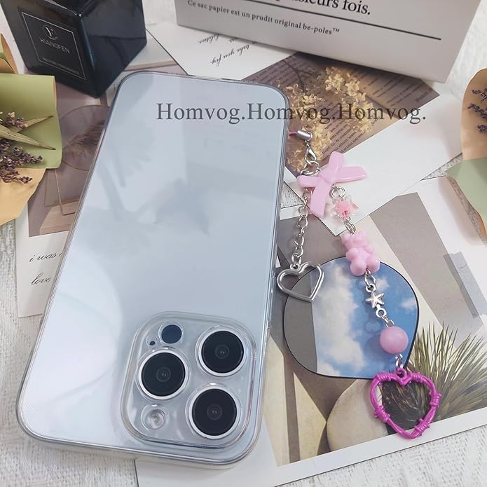 1-4PCS Cute Phone Charms Aesthetic Y2K Cell Phone Charms Strap Pink Strawberry Butterfly Star PhoneCharm Y2K Accessories for Bag Keychain Airpods Camera Pendants Decor
