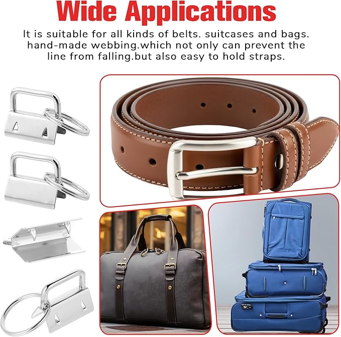 40 Pcs Key Fob Hardware, 1 Inch Keychain Hardware with Key Fob Pliers Keyfob Hardware Kit for Wristlet, Crafts, Lanyard, Key Chain Making Supplies