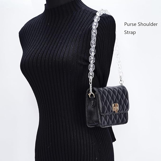 Cute Acrylic Purse Strap Bag Chain Handle Replacement Handbag Crossbody Shoulder Strap Accessory