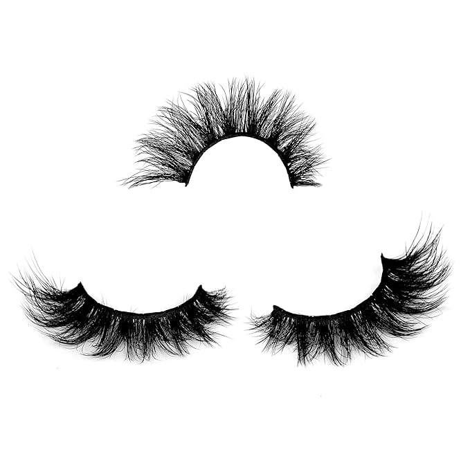 Pooplunch Cat Eye Volume False Eyelashes Wispy Crossed Extension Clusters Look Full Strips Lash 16MM Faux Mink 8D Fake Eyelashes 7 Pairs Pack