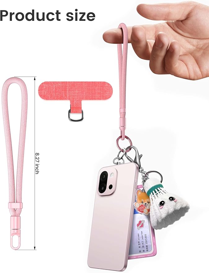 Phone Wrist Strap, Anti Theft Phone Strap, Adjustable Cell Phone Lanyard Strap with 360° Rotating Hook