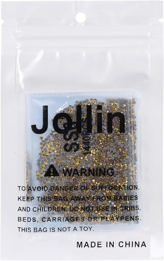 Hot Fix Crystal Flatback Rhinestones Glass Diamantes Gems 2.0mm(6ss 2880pcs, Metallic Sunshine)