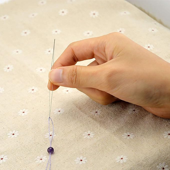 20pcs Pieces Beading Needles,Seed Beads Needles Big Eye Beading Needles Beading Embroidery Needles Long Straight Beading Thread Needles with Needle Bottle for DIY Jewelry Making(5.04inch)
