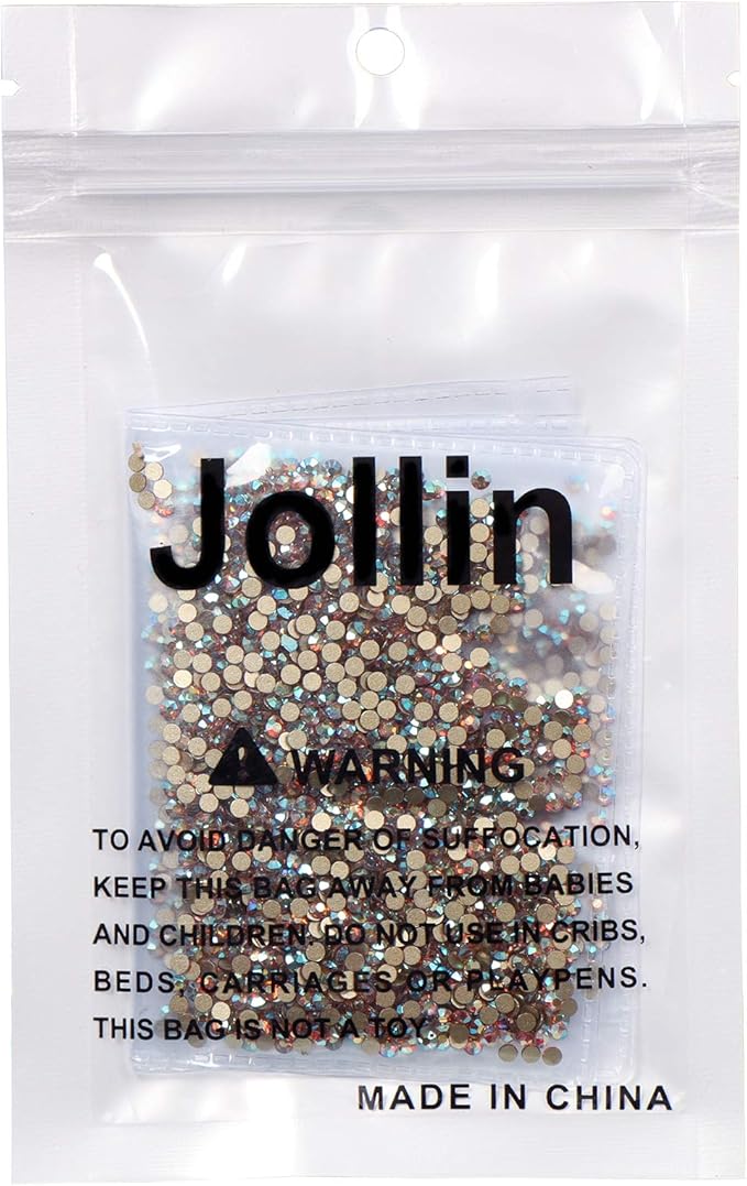 2880pcs Flatback Rhinestones Glue Fix Crystal Glass Diamantes Gems for Crafting Nail Art Crafts Decorations Clothes Shoes 2.4 mm (ss8, DawnLight)
