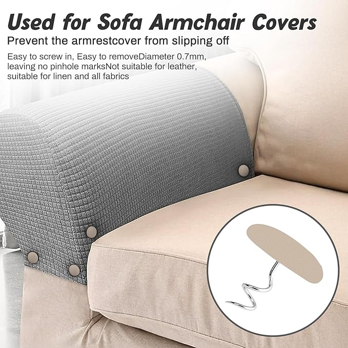 Decorative Upholstery Tacks with Cloth Heads, Twist Pins for Slipcovers, Bedskirts, Headliner Installation (24, Light Brown)