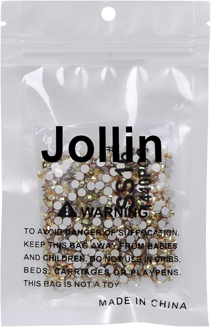 1440 Pieces Flatback Rhinestones Glue Fix Crystal Glass Diamantes Gems for Crafting Nail Art Crafts Decorations Clothes Shoes 4.0 mm (ss16, Metallic Sunshine)
