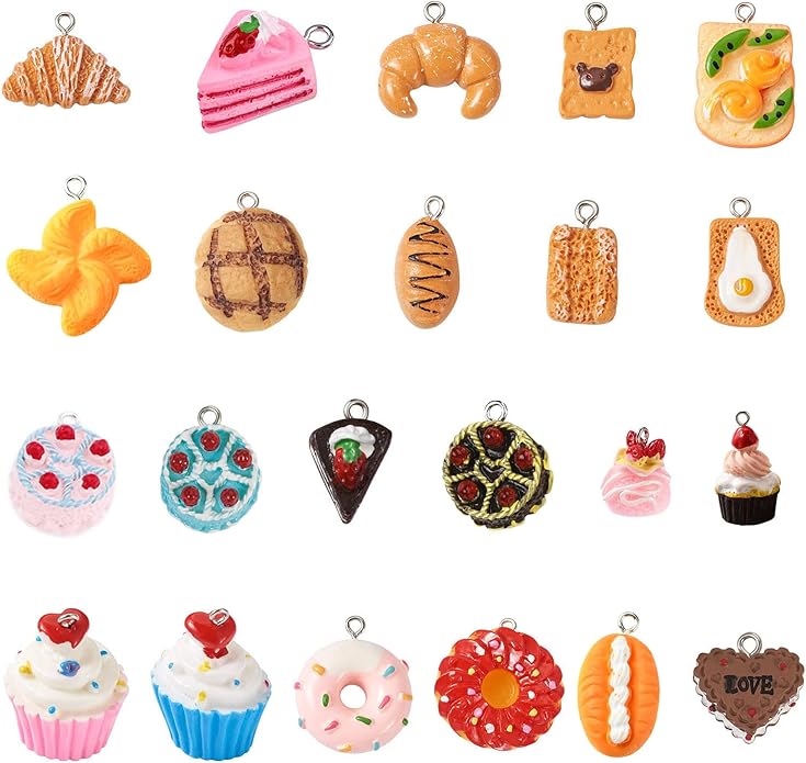 Craftdady Resin Plastic Miniature Food Snack Pendants Charms Ice Drink Juice Pendants Cute Bottle Fruit Keychain Charms Hang Ornament for DIY Craft Earring Bracelet Necklace Jewelry Making