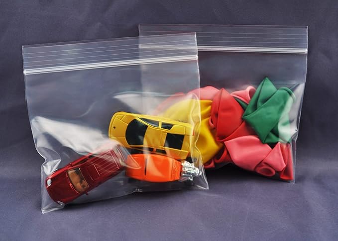 APQ Clear Plastic Reclosable Zipper Bags, 5 x 5 Inches. Pack of 1000 Reclosable Plastic Bags with Zipper Closure. 2 Mil Plastic Jewelry Bags. Waterproof Reclosable Zip Bags for Industrial Use
