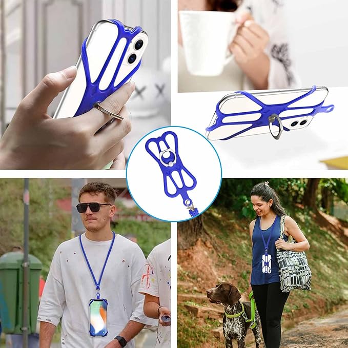 Cell Phone Lanyard Crossbody with Adjustable Neck Strap and Phone Ring Grip,Universal Lanyard for iPhone Lanyards