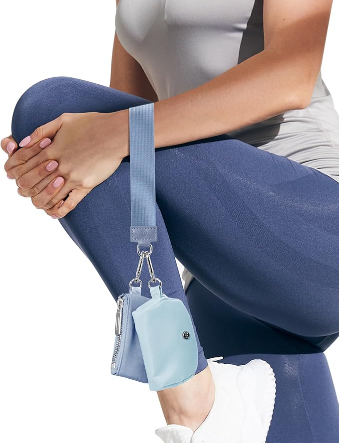 Keychain Wallet Mini Zip Around Wristlet Wallets for Women Detachable Dual Pouch Wristlet Portable Coin Purse Small Wallets