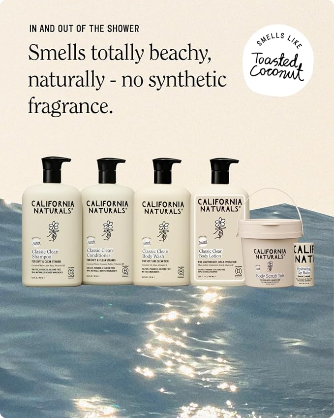 California Naturals Classic Clean Body Lotion, Lightweight Daily Body Lotion for Soft Hydrated Skin, Naturally Scented, Vegan, Cruelty, Paraben & Phthalate Free, 16.5 oz