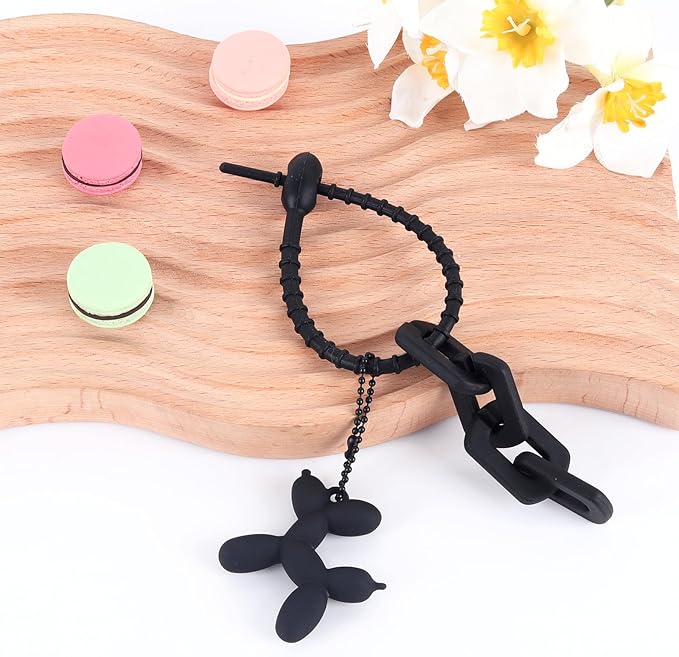 Cute Balloon Dog Keychain, Purse Bag Backpack Charms Girl Keychains Accessories Keyrings Car Key Chain