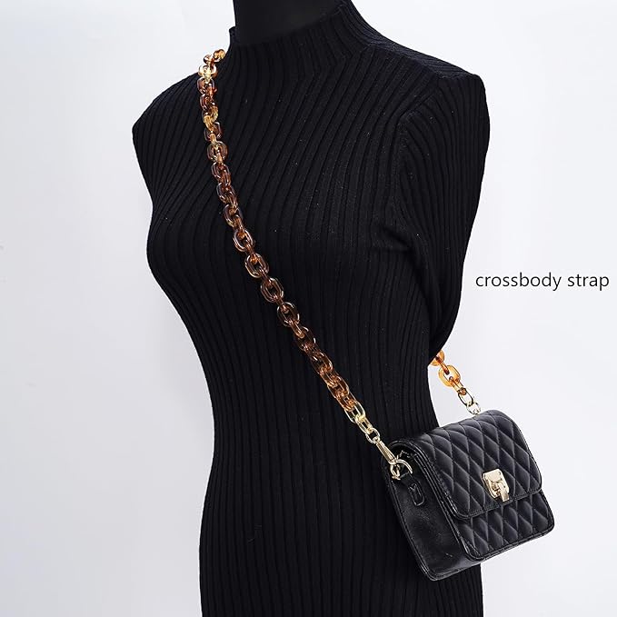 Cute Acrylic Purse Strap Bag Chain Handle Replacement Handbag Crossbody Shoulder Strap Accessory