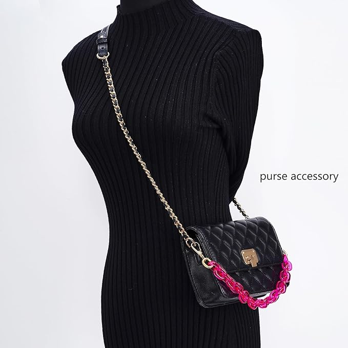 Cute Acrylic Purse Strap Bag Chain Handle Replacement Handbag Crossbody Shoulder Strap Accessory
