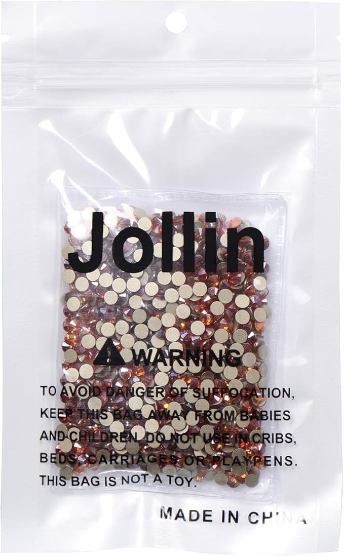 1440 Pieces Flatback Rhinestones Glue Fix Crystal Glass Diamantes Gems for Crafting Nail Art Crafts Decorations Clothes Shoes 4.0 mm (ss16, Amber)
