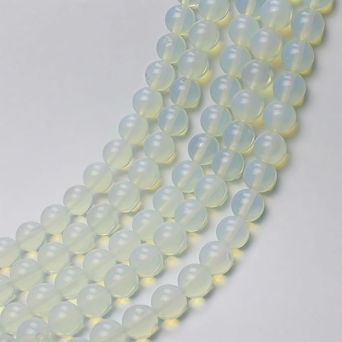 MJDCB Synthetic Opal Round Crystal Energy Stone Beads Healing Power for Jewelry Making (8mm)