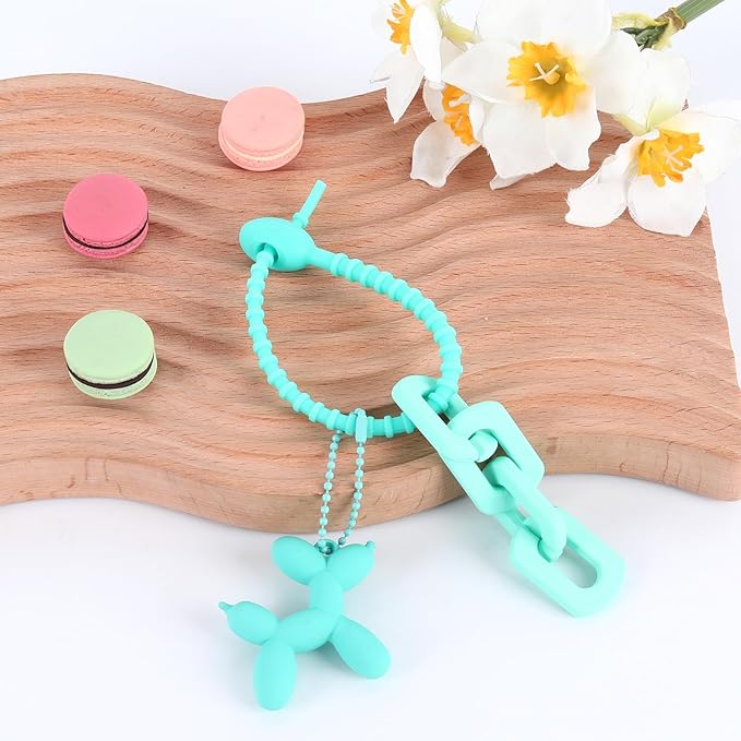 Cute Balloon Dog Keychain, Purse Bag Backpack Charms Girl Keychains Accessories Keyrings Car Key Chain
