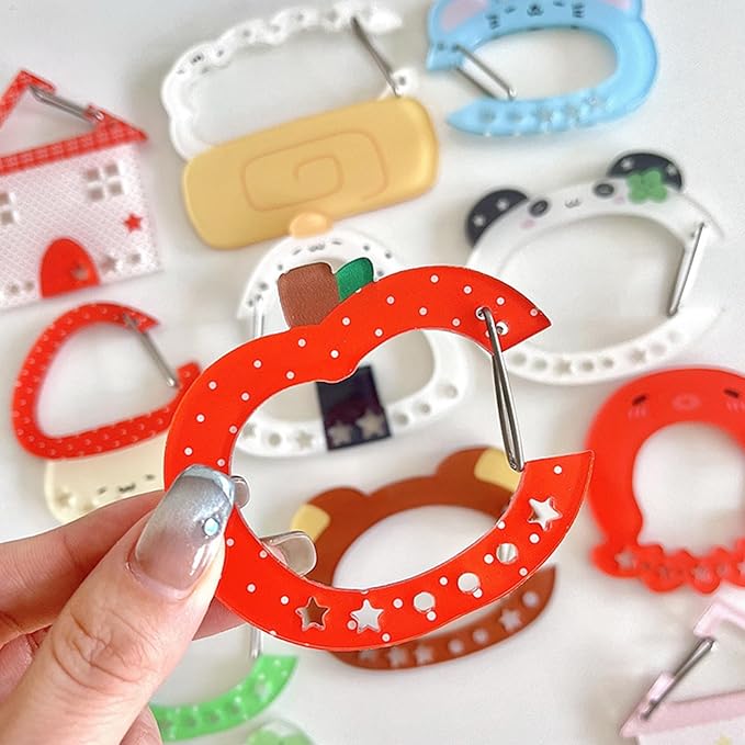 Carabiner Clip For Keys And Small Items Acrylic Pendant For Backpack Handbook Decoration Ita Bag Buckle Accessory Portable Bottle Holder