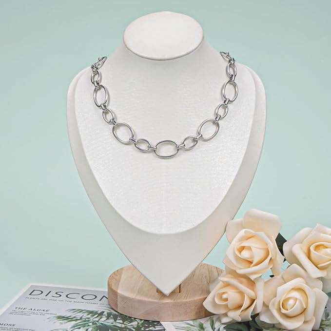 UMAOKANG 2 Meters Stainless Steel Jewelry Making Chains Bulk on Spool Oval Link Chain DIY Decorative Chain