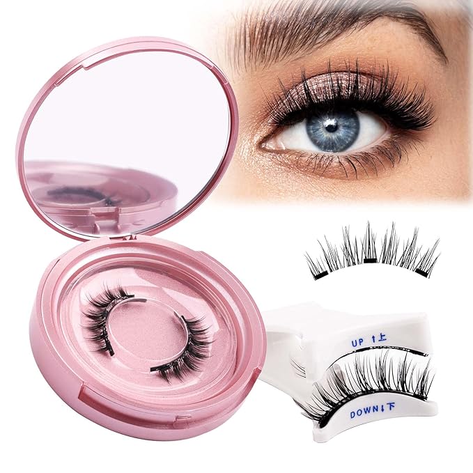 FADLASH Magnetic Eyelashes Natural Look Reusable Magnetic Lashes with Applicator No Glue Needed Easy to Wear 1 Pair
