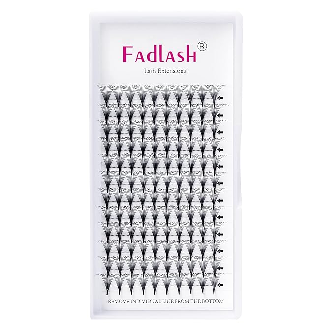 Volume Lash Extensions 0.07 12D Premade Fans D Curl Pro Ponit Middle Stem Premade Volume Fans Eyelash Extensions Pre Made Lash Fans (12D-0.07-D, 16mm)